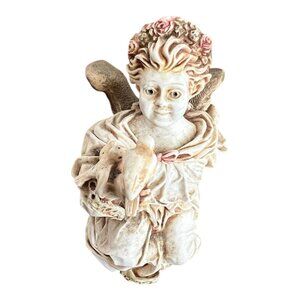 Harmony Kingdom La Gardienne Made in England trinket box Angel/birds 3.5" Tall